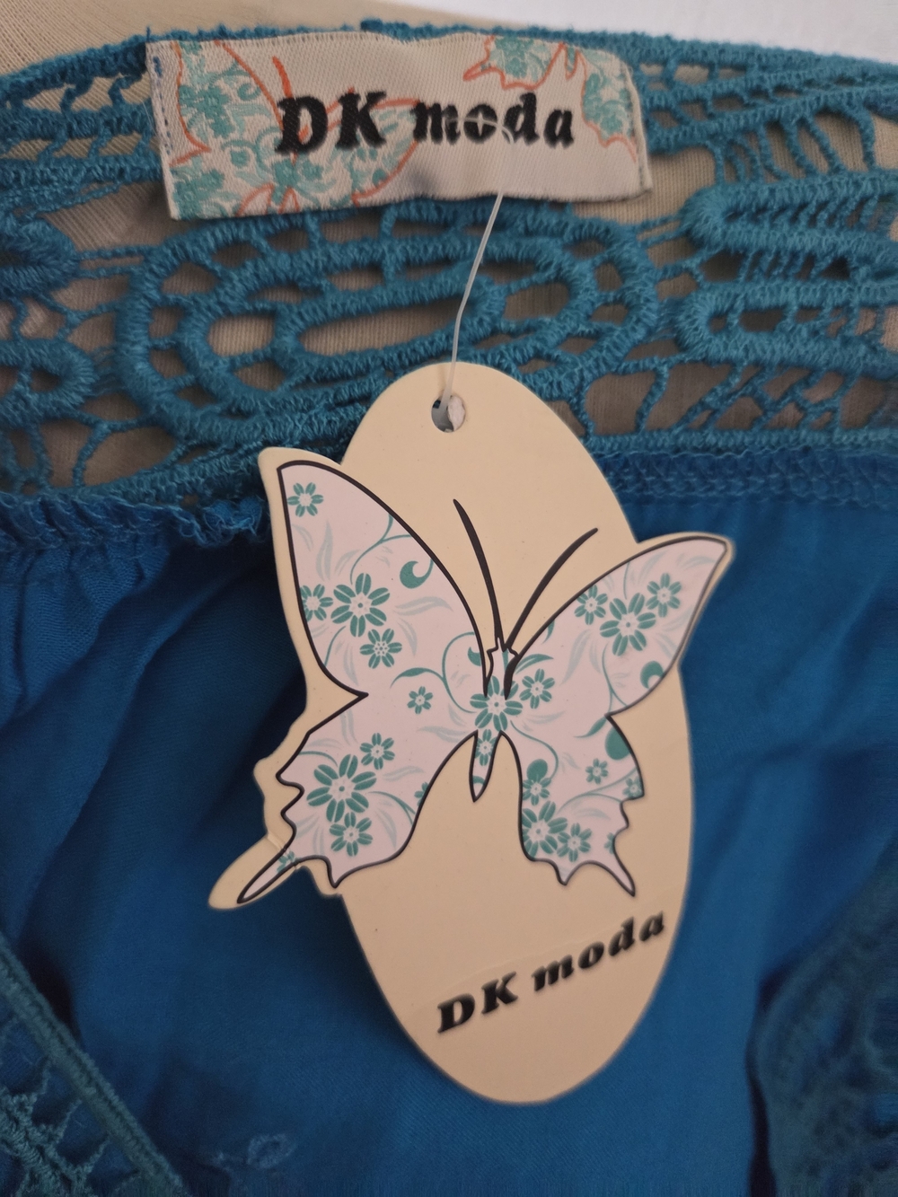 Moda Bright Turquoise Lace-Trim Skirted Bottoms